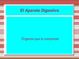 El Aparato Digestivo ,[object Object]