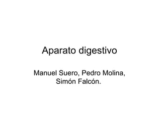 Aparato digestivo Manuel Suero, Pedro Molina, Simón Falcón.  