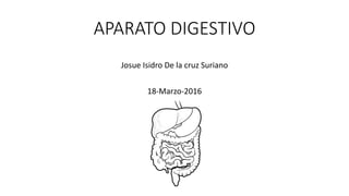 APARATO DIGESTIVO
Josue Isidro De la cruz Suriano
18-Marzo-2016
 