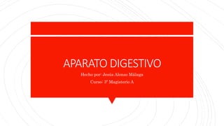 APARATO DIGESTIVO
Hecho por: Jesús Alonso Málaga
Curso: 3º Magisterio A
 