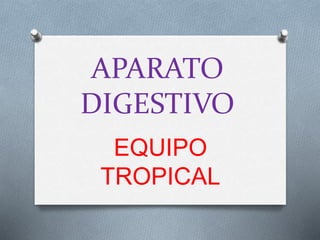 APARATO 
DIGESTIVO 
EQUIPO 
TROPICAL 
 