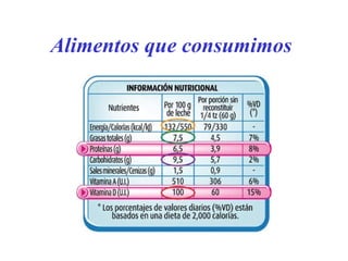 Alimentos que consumimos 