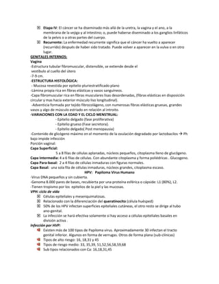 Capa Recurrente Aparato reproductor femenino patologia | DOCX