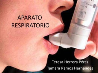 APARATO
RESPIRATORIO




             Teresa Herrera Pérez
           Tamara Ramos Hernández
 