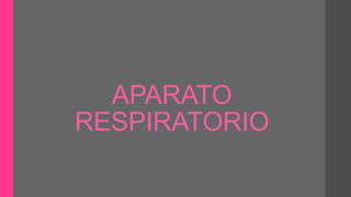 APARATO
RESPIRATORIO
 