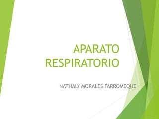 APARATO 
RESPIRATORIO 
NATHALY MORALES FARROMEQUE 
 