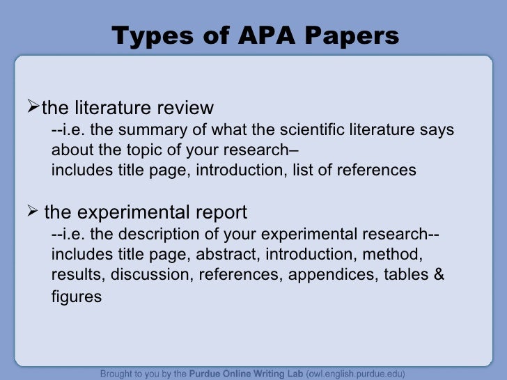 literature review example apa 7th edition