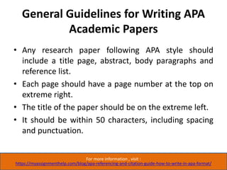 APA Referencing and Citation Guide How to Write in APA Format | PPTX