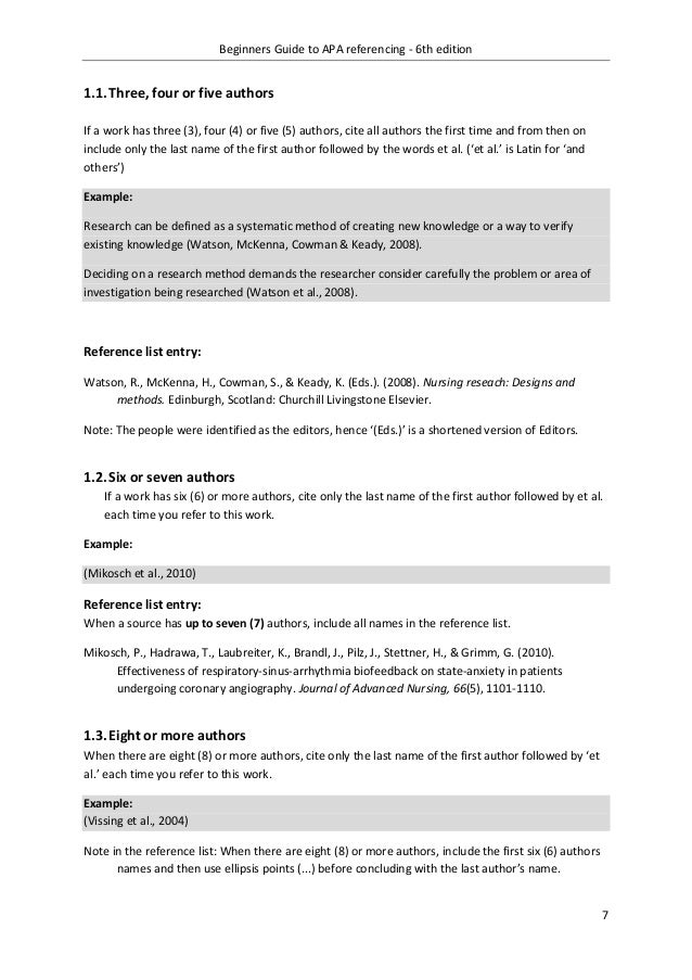 apa referencing style 6th edition