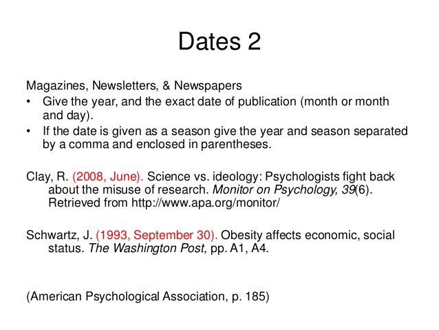 APA Reference Lists 6th Ed.