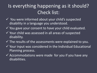 A parents guide to ARD or Individual Education Planning Meeting | PPSX