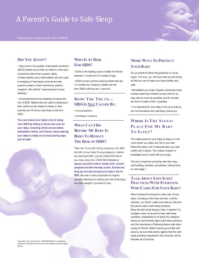 safe sleep brochure