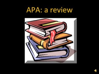 APA: a review 