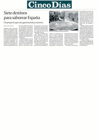 Apariciones en prensa de "Saborea España"
