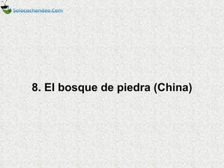 8. El bosque de piedra (China) 