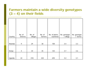 Untapped potential of genetic diversity of cassava in the great lakes region of Africa