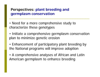 Untapped potential of genetic diversity of cassava in the great lakes region of Africa
