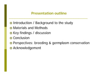 Untapped potential of genetic diversity of cassava in the great lakes region of Africa