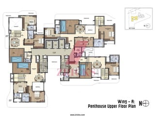 Wing – A:
Penthouse Upper Floor Plan
www.Zricks.com
 
