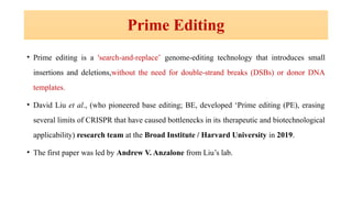 Prime Editing Technology: Advancements and Applications in Plant ...