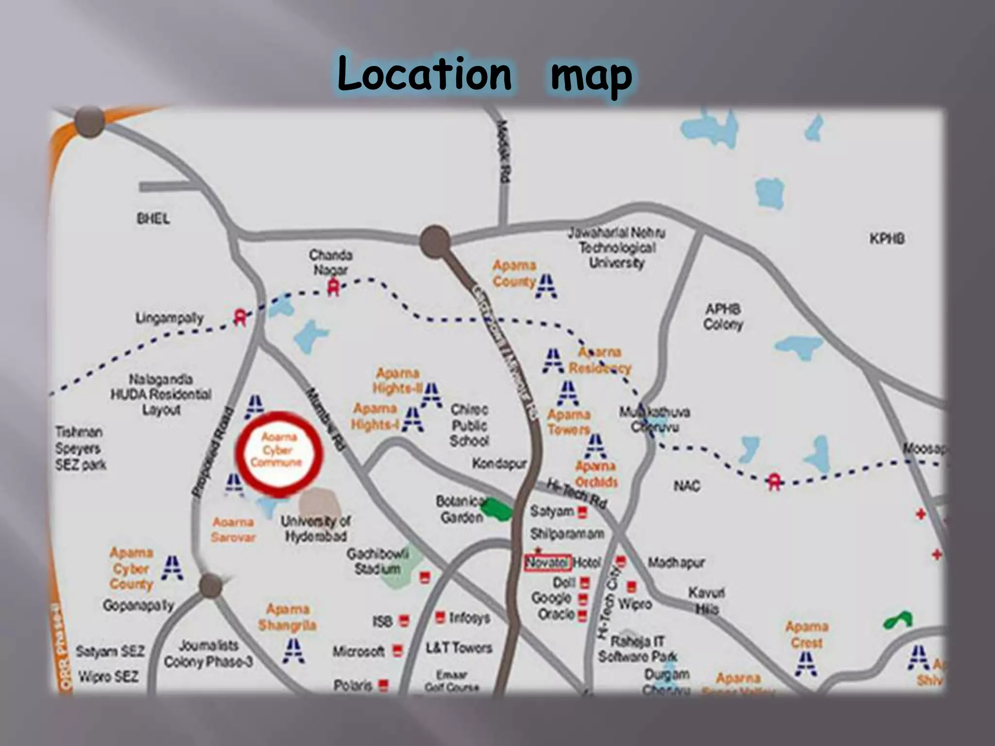 World  class  facility An end to end Domestic Super Market where you can shop for groceries.Crèche for working parents little children who need tender care while parents are away.ATM facility that keeps cash available 24*7 at your door-step.Reliable water supply and scientific drainages system-with it.A resplendent array of beaming street lights set the premises ablaze with beauty, every evening and night, until dawn.individual Post Boxes for each apartment.Landscaped Courtyard with fountains-a picnic feels is guaranteed!