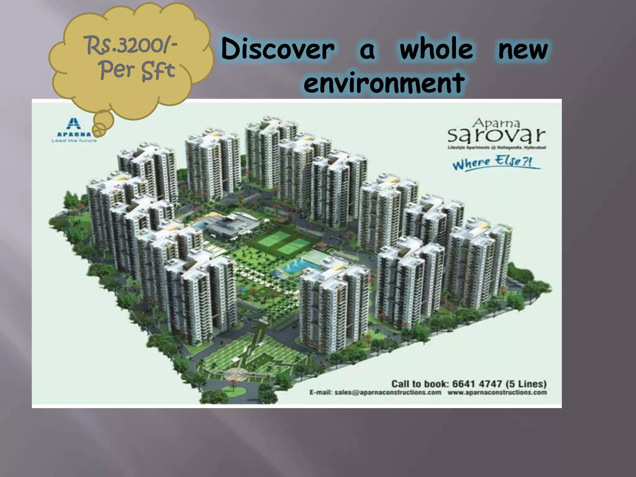 AparnaSarovarLifestyle Apartment @ Nallagandala , Hyderabad