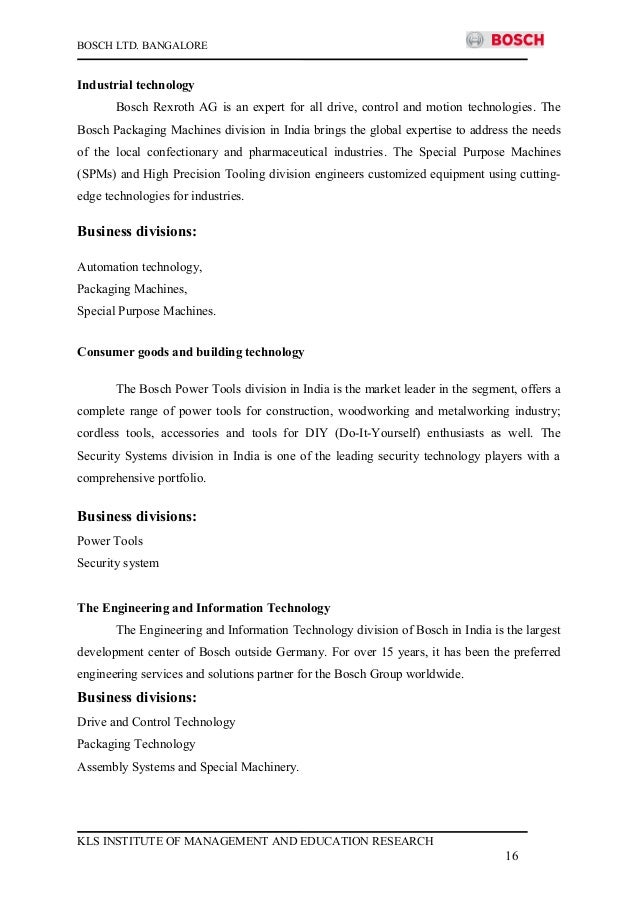 Bosch Ltd