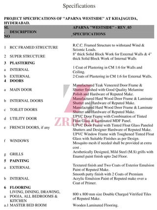 Aparna Westside Brochure - Zricks.com