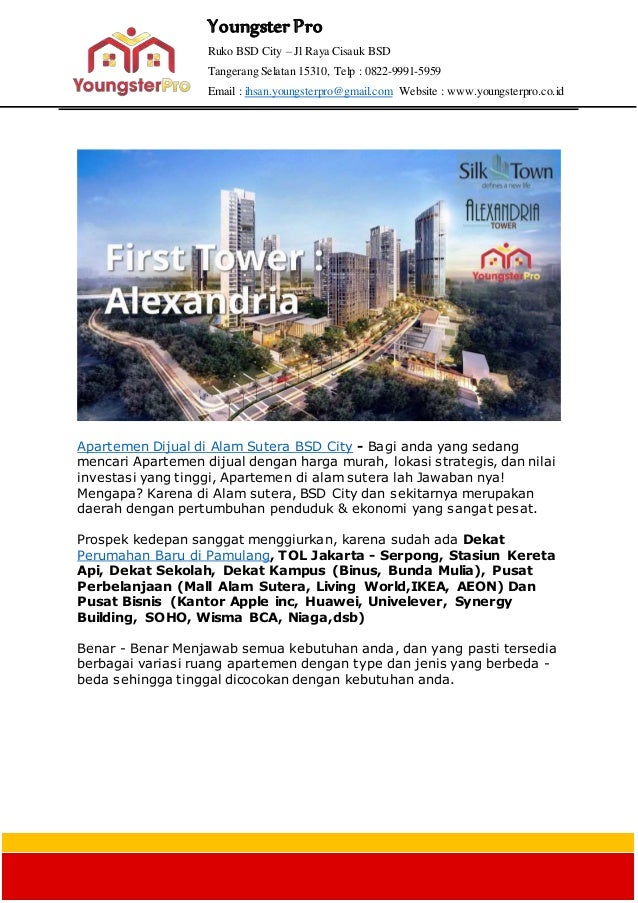 Apartemen Dijual Di Bsd City