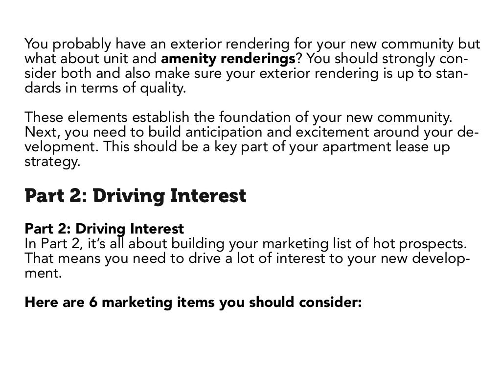 The Ultimate 5Step Apartment Lease Up Marketing Plan