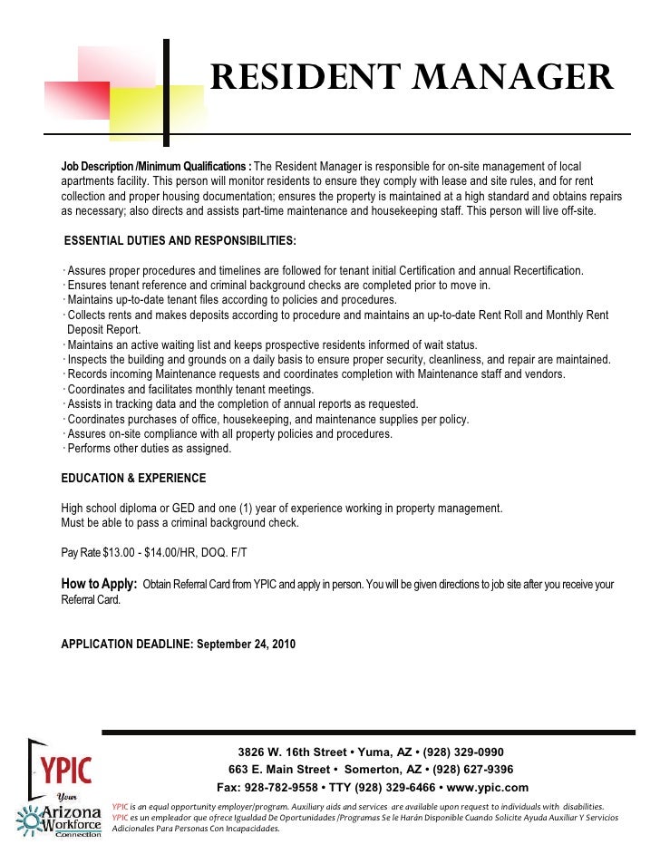 apartment manager apartment manager duties
