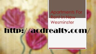 Apartments For Rent In New Wesminster