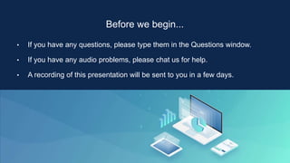 © 2023 Cisco Systems, Inc. and/or its affiliates. All rights reserved.
Before we begin...
• If you have any questions, please type them in the Questions window.
• If you have any audio problems, please chat us for help.
• A recording of this presentation will be sent to you in a few days.
 