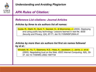 Reference List Citations - APA 6th Edition | PPT