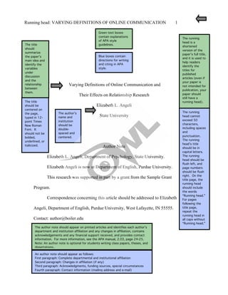 APA sample paper | PDF
