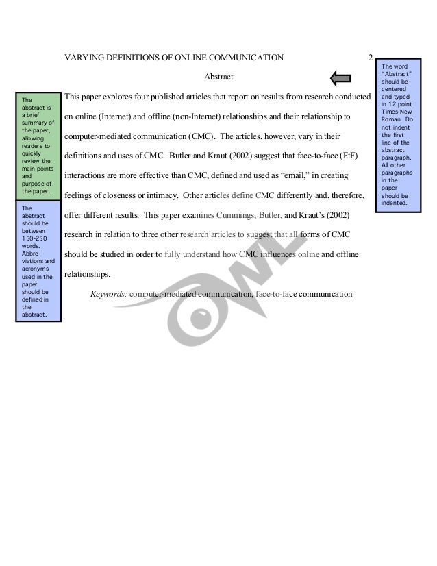Apa Sample Paper