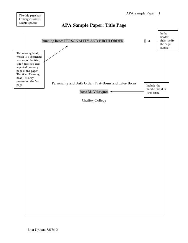 apa college paper format