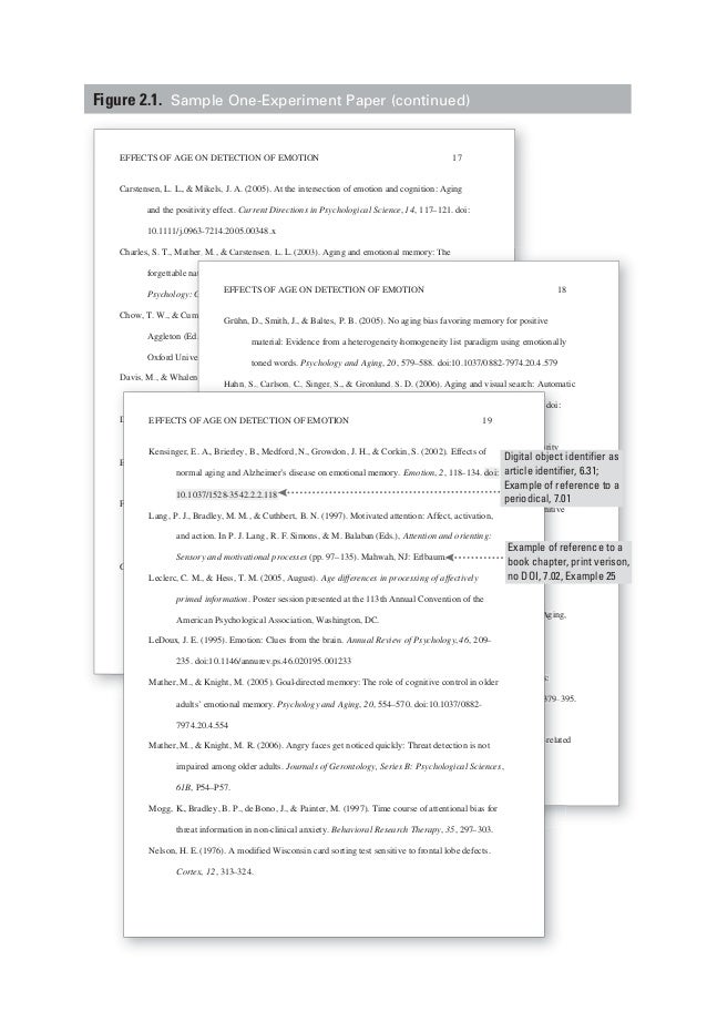 experimental psychology paper format psychology paper format