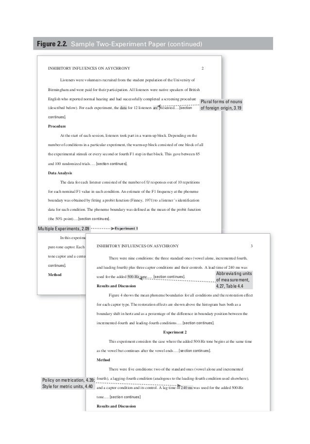 apa format assignment sample