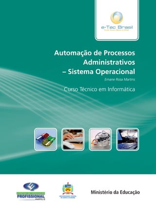 Automação de Processos 
Administrativos 
– Sistema Operacional 
Curso Técnico em Informática 
Ernane Rosa Martins  