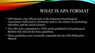 APA STyle.pptx English grammar language and | PPTX