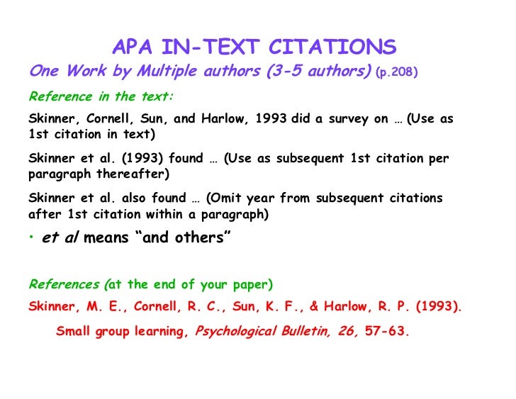 apa citation format with multiple authors