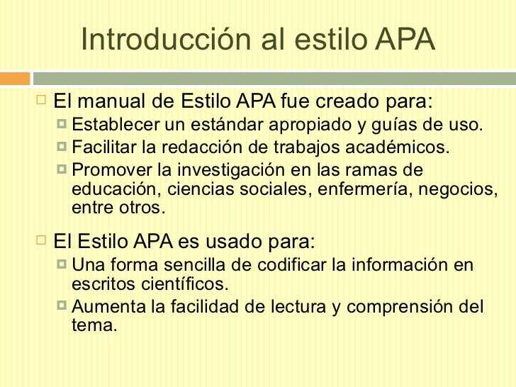Apa style 6ta en espanol