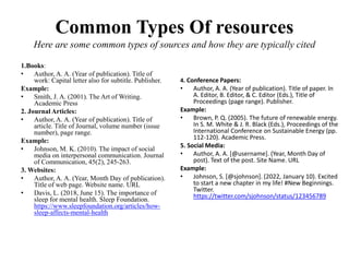 American Psychological Association (APA) style | PPTX