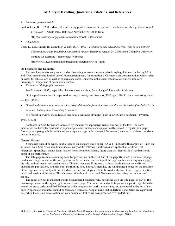 apa style writing example paper