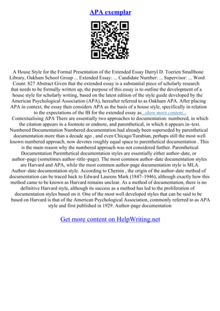 Apa Style Essays | PDF