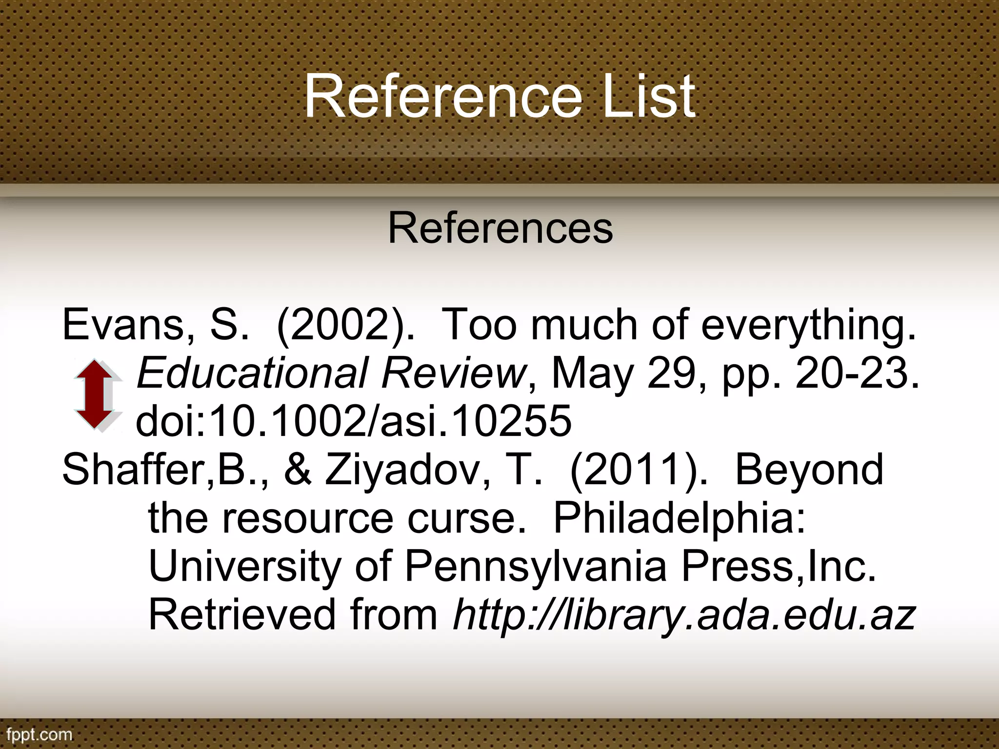 APA Style for ADA University | PPT