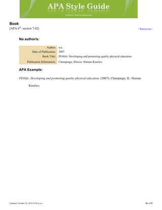 Apa style guide | PDF