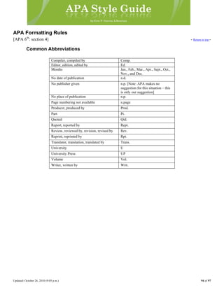 Apa style guide | PDF