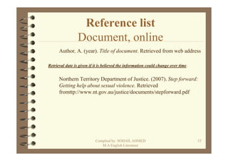 Apa Style Referencing By Sohail Ahmed